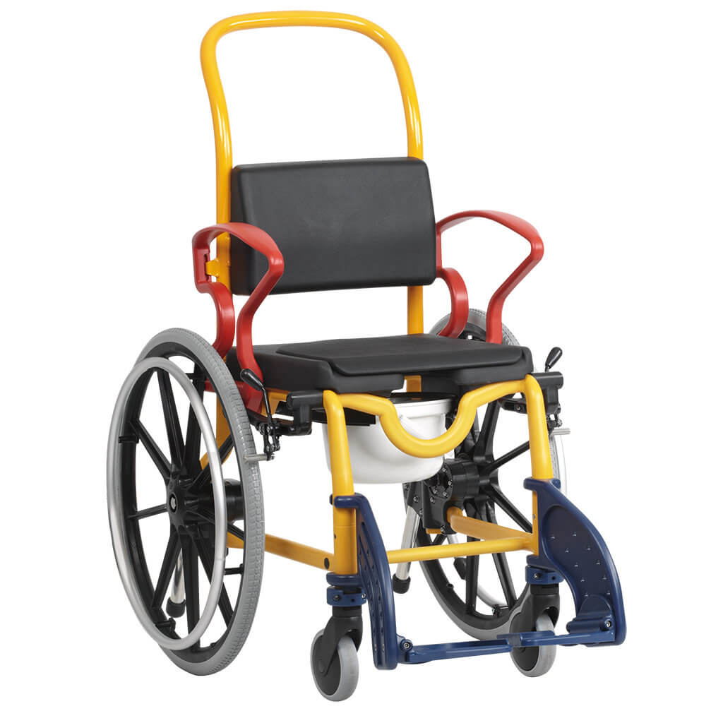 Кресло-коляска для душа детское с санитарным оснащением Rebotec Аугсбург (большие колеса)