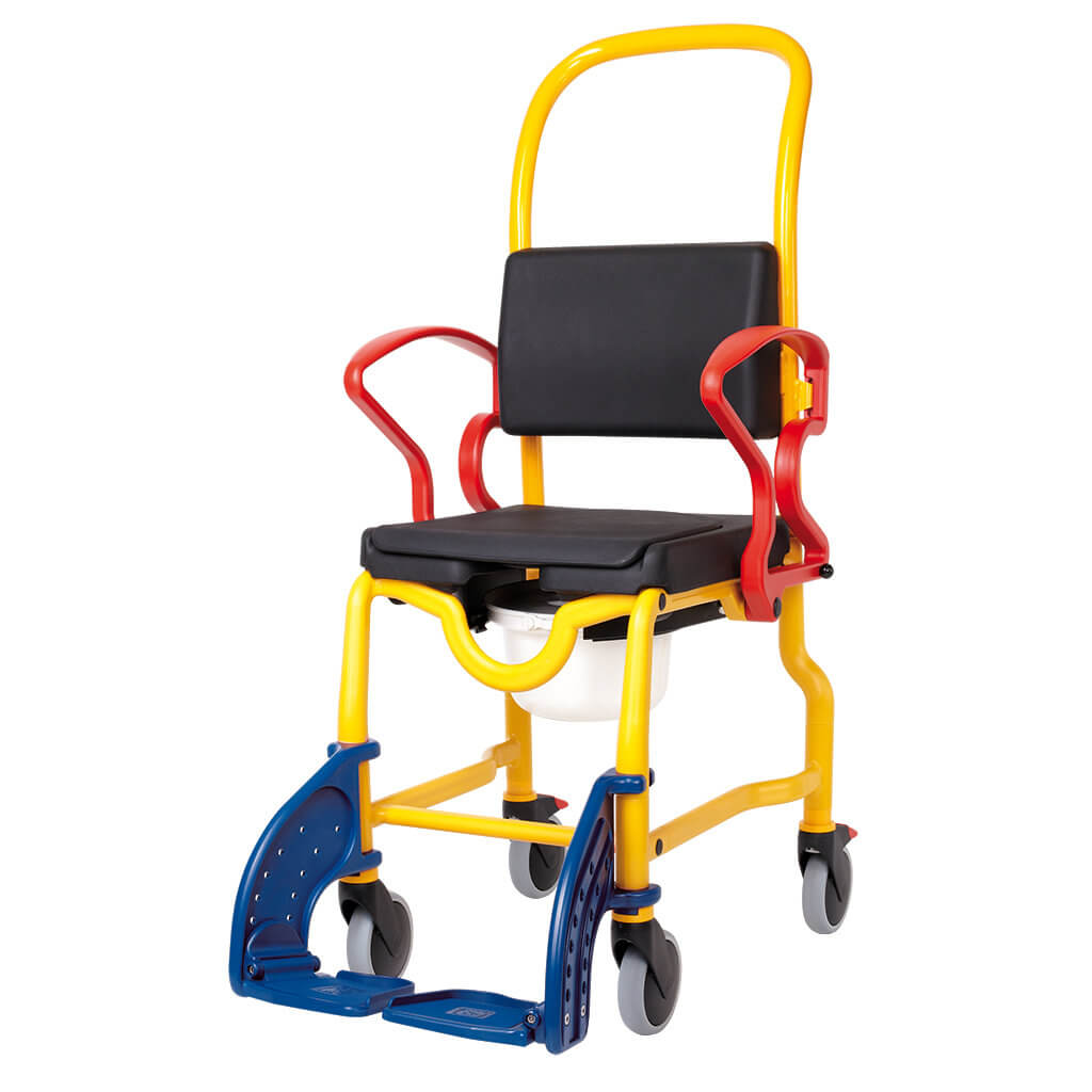 Кресло для душа детское с санитарным оснащением Rebotec Аугсбург (маленькие колеса)