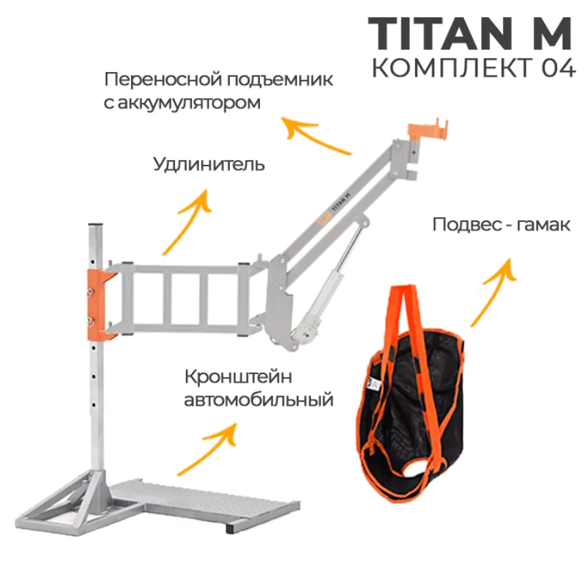 Подъёмник для инвалидов автомобильный MET TITAN M комплект 04